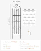VEVOR Garden Trellis for Climbing Plants, 87 x 20 in, 4 Packs Rustproof Metal Garden Flower Trellis, Outdoor Climbing Rose Cucumbers Support, Decorative Clematis Trellis for Courtyards Lawns - Image 7