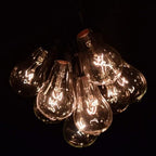 Vintage Edison Outdoor String Lights (PS50 Clear - Black Wire, 100 ft) - Image 2