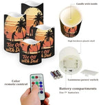 Tee Off with Dad Flameless Light Candles with Remote Timer Battery Operated Candles Color Changing Fake Pillar Candles Tea Lights Home Mothers Day Decorations - Image 3