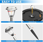 DERAYSION Solar Lights Outdoor, Metal Glass Solar Pathway Lights - Image 6