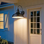 Bestshared Outdoor Farmhouse Barn Lights, Medium Outdoor Wall Barn Lighting,11.5” Dome Industrial Wall Sconces, Exterior Wall Lighting Fixture, Porch Wall Lantern (1Pack, Black+White) - Image 6