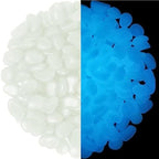 4.8Lbs 1100pcs Glow in The Dark Stones Garden Pebbles Rocks Indoor Outdoor Decor Luminous Stone for Walkways Driveway Yard Grass (White in Daytime, Blue in Night) by HIMISTORE