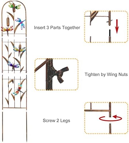 2 Pack Metal Garden Trellis for Climbing Plants - Image 3