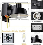 Ehaho Porch Lights with Outlet for Front Door, Dusk to Dawn, IP65 (2 PCS) - Image 6
