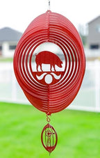 SWEN Products Pig Swirly Metal Wind Spinner by SWENProducts