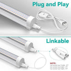 JESLED 2FT Grow Lights, 5000K Full Spectrum Sunlight White, V-Shaped Beam - Image 6