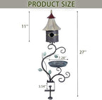 Deck Bird Bath, Metal Bird Bath and Bird Houses, Deck Mounted Bird Bath - Image 3