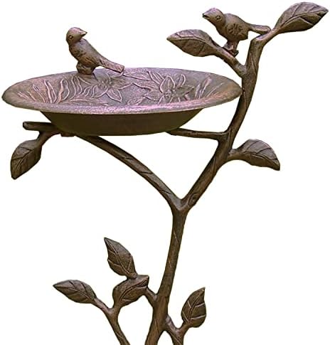 Oakland Living Meadow Bird Bath, Antique Bronze - Image 5