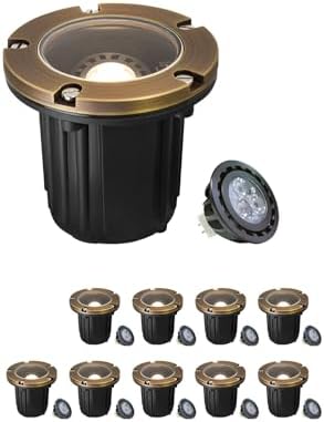 MALORY Low Voltage Landscape Well Lights, (φ126 mm) Brass Top Cover by MALORY