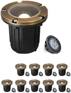 MALORY Low Voltage Landscape Well Lights, (φ126 mm) Brass Top Cover by MALORY