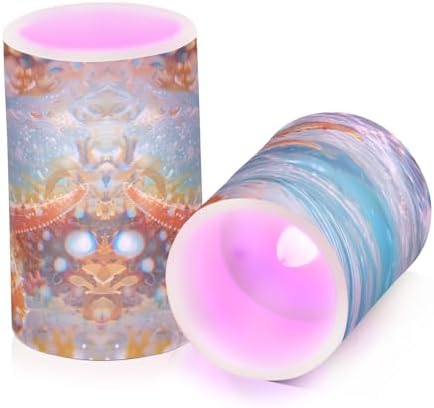 ALAZA Starfish Underwater Flameless Candles, LED Pillar Candles with Remote Timer, Battery Operated Candles Set of 2 - Image 5