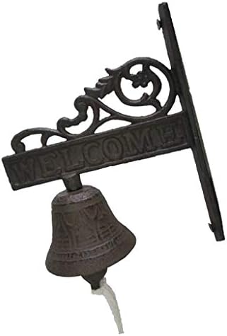Cast Iron Door Dinner Bells Hanging Garden Bell Lawn, 1, as described - Image 4
