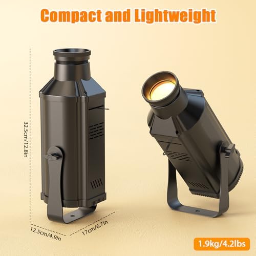LEKO Profile Stage Spotlights, 100W Cool & Warm White COB Lights,3200K-5600K, Zoom Control & DMX512 Par Ellipsidal Lights, 6CH Manual Focus LED Spotlights for Show Stage Event, 2 Pack - Image 6
