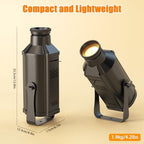 LEKO Profile Stage Spotlights, 100W Cool & Warm White COB Lights,3200K-5600K, Zoom Control & DMX512 Par Ellipsidal Lights, 6CH Manual Focus LED Spotlights for Show Stage Event, 2 Pack - Image 6