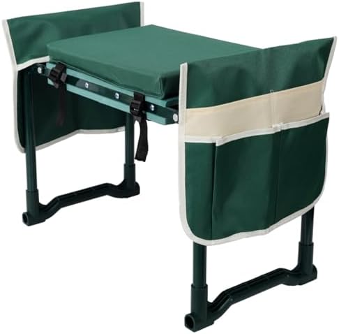 Garden Kneeler and Seat Bench, EVA Foam Pad with Extra Wide Soft Cushion, Foldable, Includes 2 Tool Pouches and Large Tool Bag - Image 7