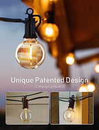 Outdoor String Lights, 80FT 40+2 G40 Bulbs Shatterproof Patio Lights - Image 3