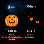 Solar Halloween Pumpkin Lights, 4 Pack Outdoor Pathway Stake Lights - Image 6
