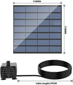 Submersible Sump Pump Water Pump, Solar Water Pump Fountain For Garden Swimming Pool Pond Outdoor Solar Panel Fountain Floating Fountain Garden Decoration Transfer Pump (Color : 2.5W) - Image 4