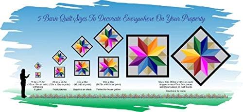 BQ041 - Barn Quilt - 6 Sizes - Bright Colors - Head-Turning Colorful Curb Appeal - Premium Quality Lasts for Years & Years (18" x 18" 1 Sided) - Image 3
