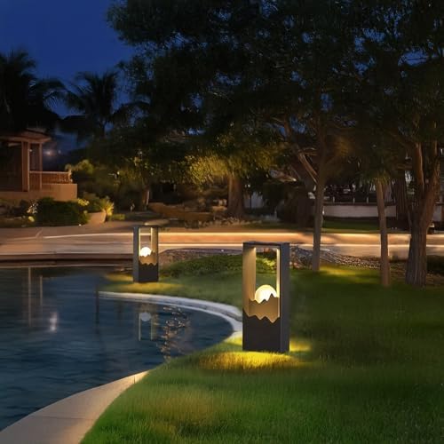 Outdoor Bollard Light, Stainless Steel Body, PC Light Panel, Exterior Pathway Lighting, Modern Landscape Post Lamp, Yard Garden Walkway Patio Driveway Lawn Courtyard Area - Image 5