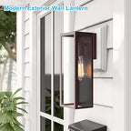 VerRon Outdoor Wall Light Fixtures, Modern Exterior Wall Lanterns, 2-Pack - Image 6