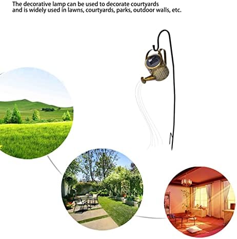 Solar Watering Can Lights Automatic Rust Proof Kettle Shape Lantern (Large 14x11x5CM S Shape) - Image 6