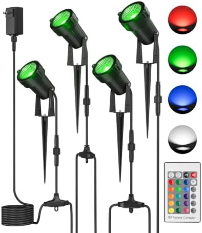 HBN RGBW Halloween Christmas Spot Lights Outdoor Spotlight with Remote by HBN