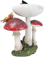 Ebros Gift Enchanted Fairy Garden Toadstool Mushrooms Forest with Monarch Butterflies Home Decor Figurine 9.25" H Do It Yourself Ideas Collectible Mini Fairies Pixies Fantasy - Image 6