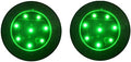 Inground Solar Lights Waterproof Solar Ground Lights Pathway Lights Solar Powered Disk Lights (Green Light, 2pcs) by Skingwa