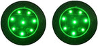 Inground Solar Lights Waterproof Solar Ground Lights Pathway Lights Solar Powered Disk Lights (Green Light, 2pcs) by Skingwa