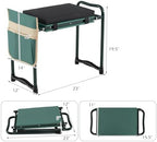 IRONMAX Garden Kneeler and Seat with 15.5" L×11" W EVA Kneeling Pad, Green - Image 2