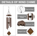 Memorial Sympathy Wind Chimes for Outside Clearance, Dragonfly Wind Chimes for Loss of Loved One Mother Father for Bereavement/Condolence/Funerary Gift Idea,32'' Bronze - Image 4