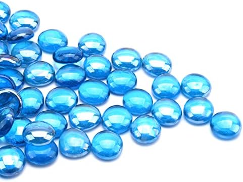 GasSaf 3/4 Inch Caribbean Blue Luster Fire Glass Beads, 20 Pound - Image 4