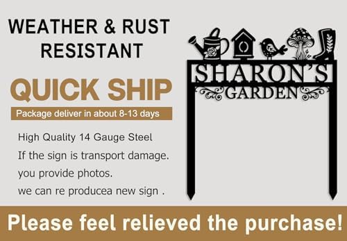 Personalized Garden Sign, Custom Yard Sign With Metal Stake, Garden Signs Decorative Outdoor, Gardens Sign Stake, Lawn Signs, Yard Gifts, Mother Gift - Image 6