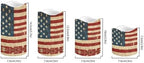 Retro American Flag Flameless Candles with Remote Timer Battery Operated Fake Candles Color Changing Electric Pillar LED Candles Bulk Set of 4 - Image 2