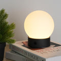 WEILAILUX Small Shower Lamp Waterproof, Cordless Globe Table Lamp (Black) by WEILAILUX