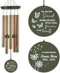 Personalized Memorial Wind Chimes Dandelion Funeral Gifts Patio by ExtrabilyOfficial