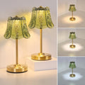 Shenmoyl Set of 2 Cordless Touch Table Lamp with 5200mAh Battery - 3 Adjustable Color Temperatures & Dimmable, Rechargeable Lamp for Bedsides, Living Room, Entryway, Bookshelves (Green Rose) by Shenmoyl