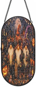 Halloween Witch Gnomes Pumpkin Moon Bat Sun Catcher 10.2In by Unknown