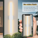 Aipsun 31.5" LED Outdoor White Wall Sconce, Modern Exterior Light Fixtures - Image 3