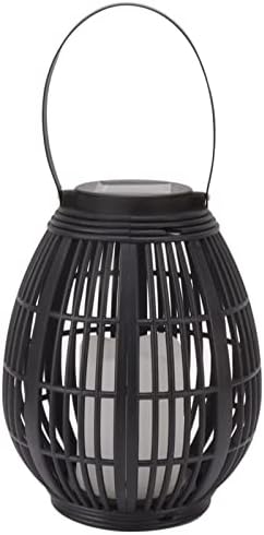 30in Solar Rattan Hanging Lantern for Patio Garden Decor by Haofy
