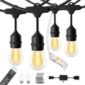 72FT Outdoor String Lights with Remote, Waterproof & Connectable by COWAFLXTLightUpYourOutdoorSpace