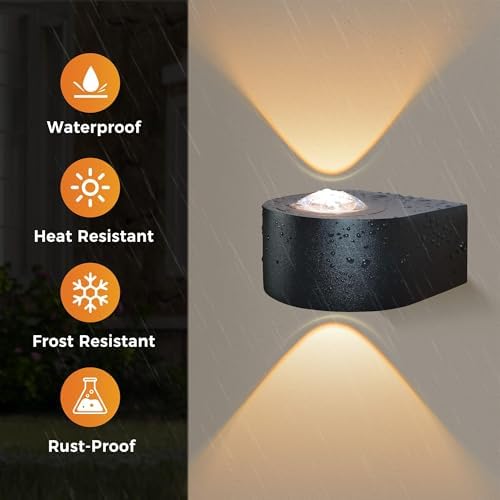 Outdoor Wall Lights 8W, 3000K 705 LM Modern Porch Light, Up Down Lights - Image 6