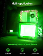 L LOHAS LED Green Christmas Flood Light Outdoor 50W Dusk to Dawn 2 Pack - Image 4