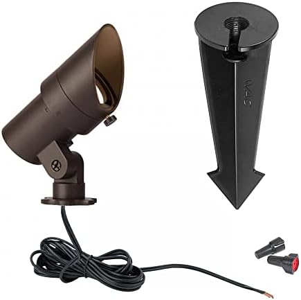 WAC Landscape Lighting, LED 12V Small Size Accent Light with Adjustable Beam Angle and Integral Brightness Control 50-420 Lumens 3000K Warm White Built-in LED in Bronze - Image 2