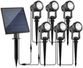 6000k,6 in 1,Solar Spot Lights Outdoor, Solar Powered RGB Landscape Lighting IP65 Waterproof Auto On/Off Spotlights for Outside Garden Yard Landscape Pathway Garage by Unknown