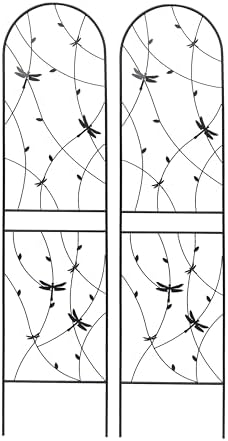 Garden Trellis for Climbing Plants Outdoor, 2-Pack 86" Metal Rustproof by Unknown