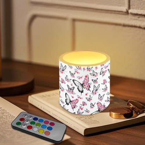 Hummingbird Sunflower Pattern 4 Pcs Flickering Flameless Candles with Remote Timer LED Pillar Candle Tealights Long Lasting for Indoor Outdoor Coastal Home Decor - Image 3
