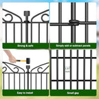 5 Panel No Dig Decorative Garden Fence 48" H x 11.4'L for Dogs Outdoor - Image 4
