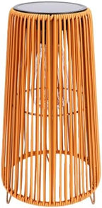 Hilitand Solar Rattan Lantern with Vintage Bulb (Trapezoid Brown) - Image 4